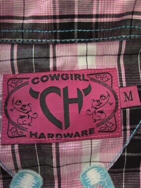 Cowgirl Hardware Pink Plaid Western Shirt